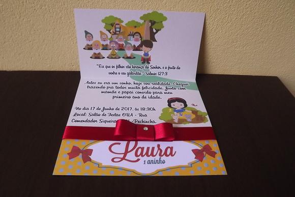 Convite Branca de Neve