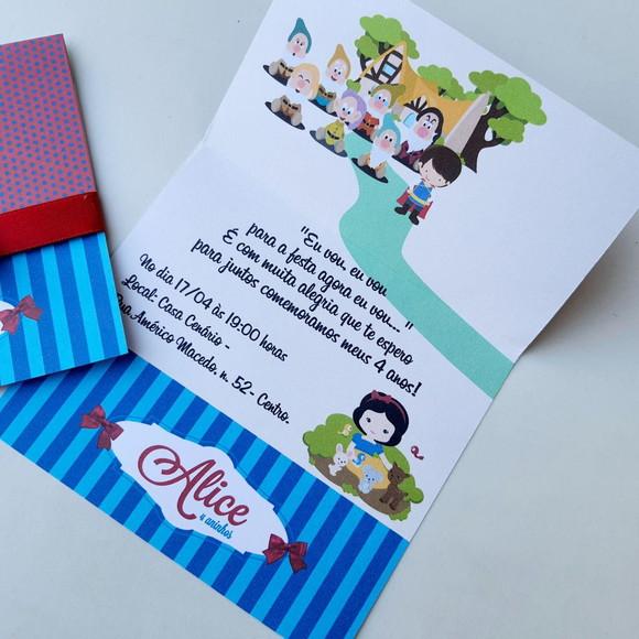 Convite Branca de Neve Promoção
