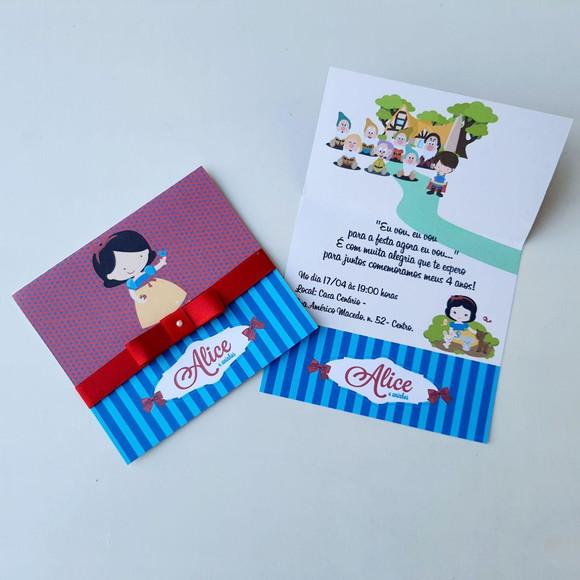Convite Branca de Neve Promoção