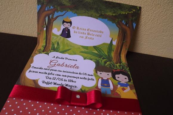 Convite Branca de Neve