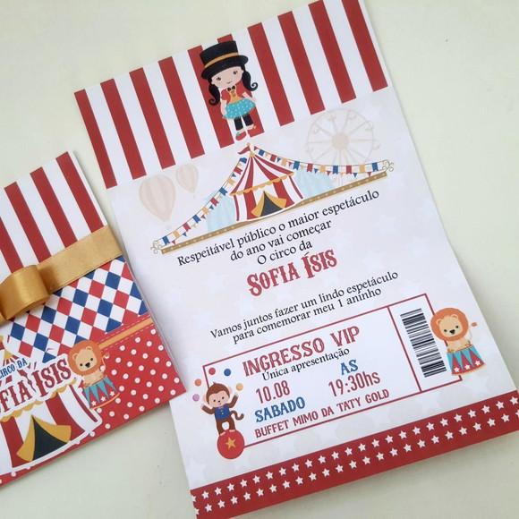 Convite Circo Menina