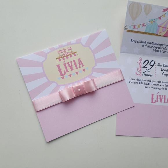 Convite Circo Menina Candy