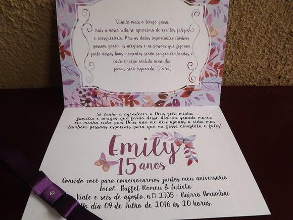 Convite de 15 anos- Borboletas