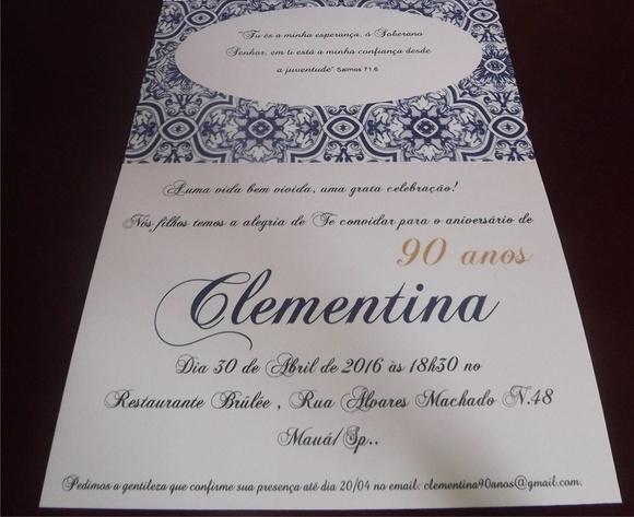 Convite de Aniversário