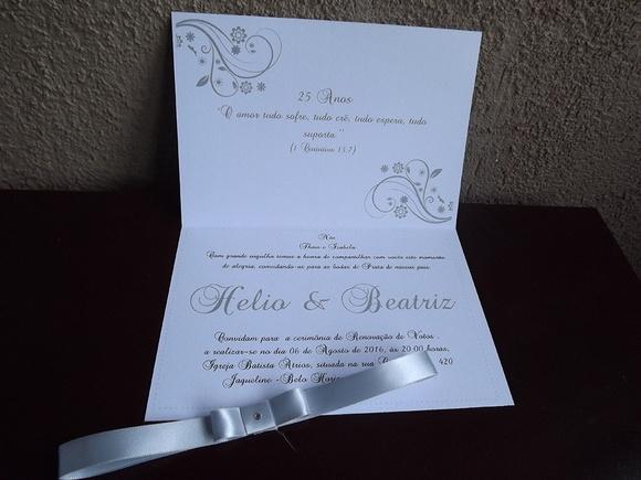 Convite de Bodas de Prata