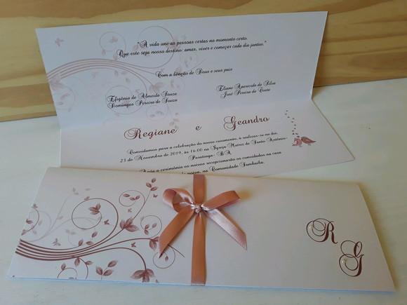 convite de casamento