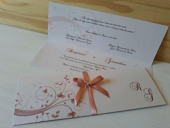 convite de casamento