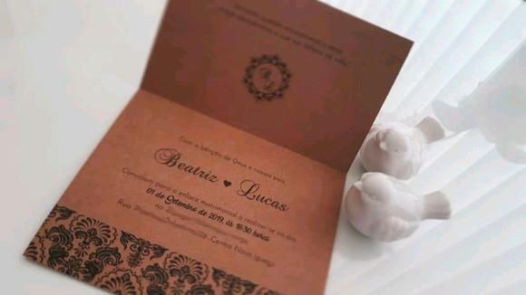 Convite de casamento barato