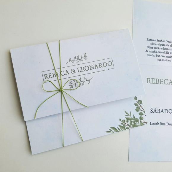 Convite de Casamento com Cordão