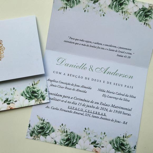 Convite de Casamento com Cordão