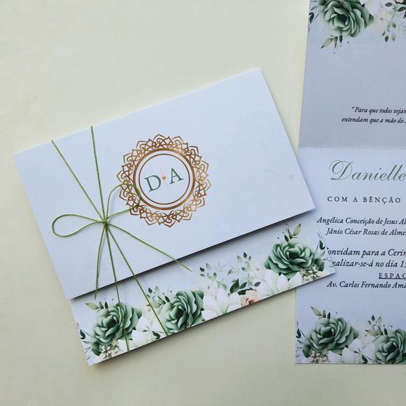 Convite de Casamento com Cordão