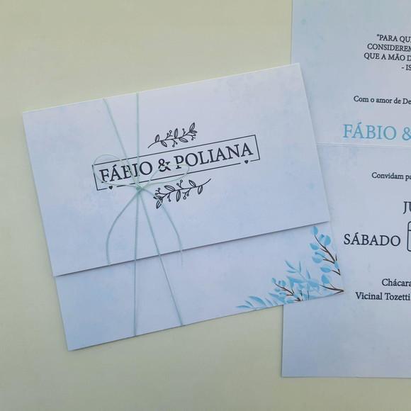 Convite de Casamento com Cordão