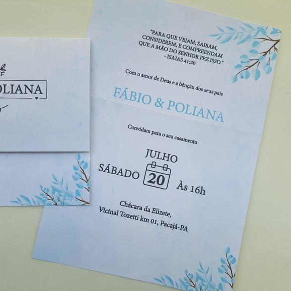 Convite de Casamento com Cordão