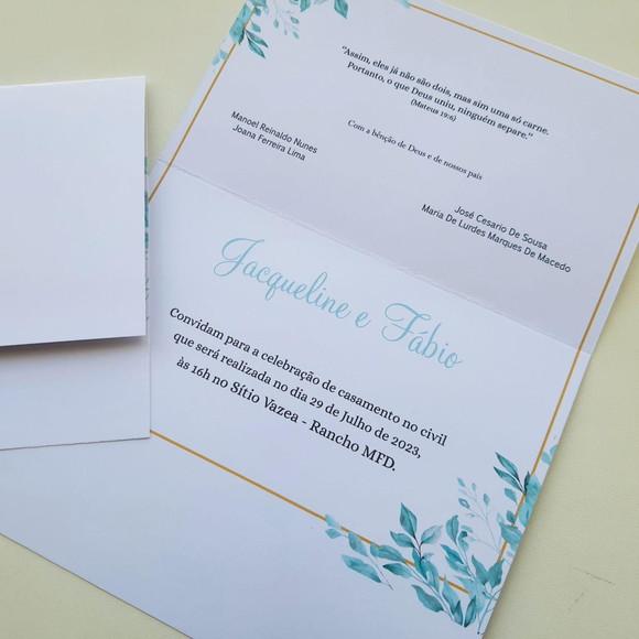Convite de Casamento com Cordão