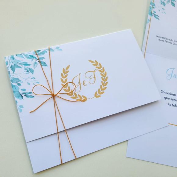 Convite de Casamento com Cordão