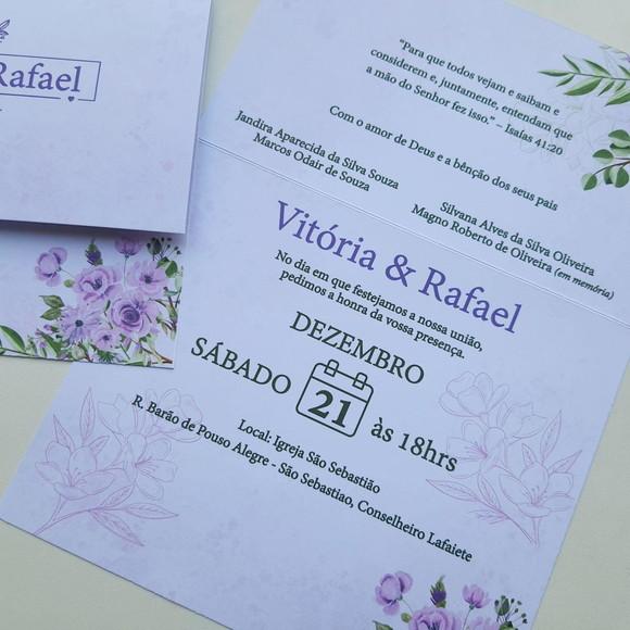 Convite de Casamento com Cordão
