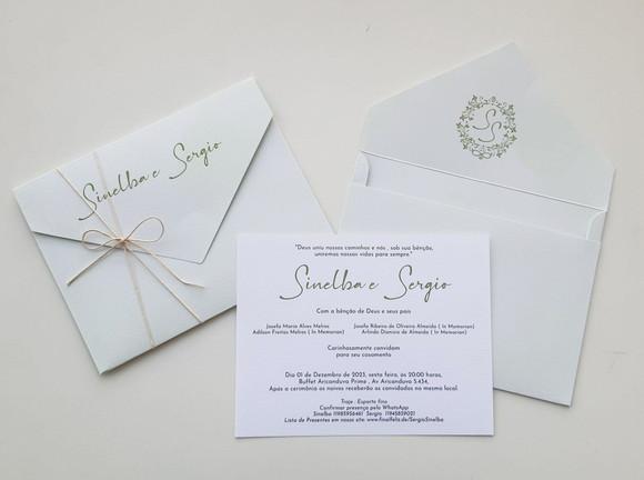 Convite de Casamento Envelope