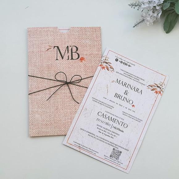 Convite de Casamento Envelope de Luva