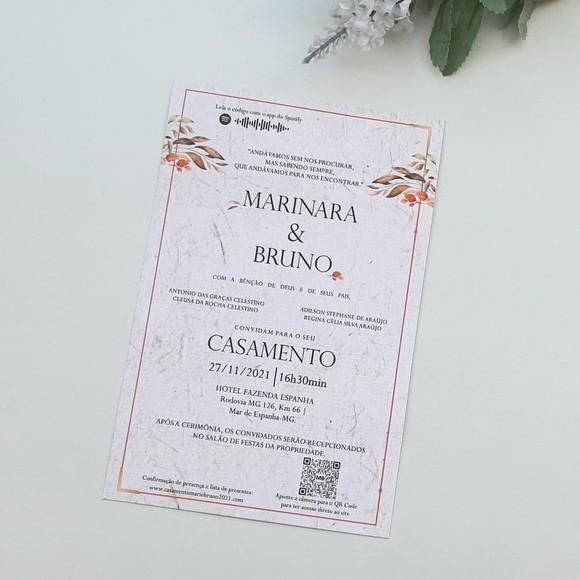 Convite de Casamento Envelope de Luva