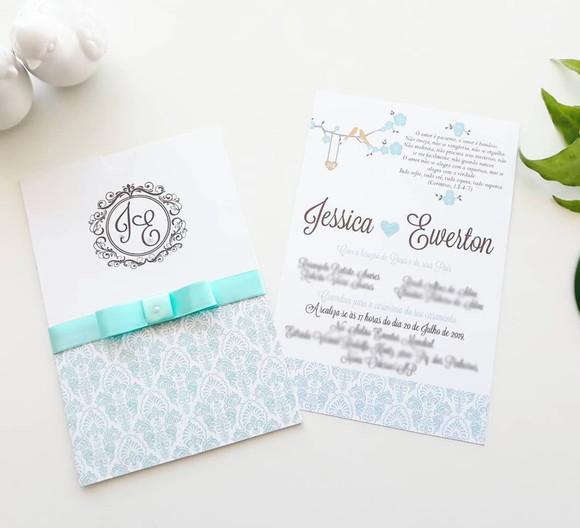 Convite de Casamento Envelope de Luva