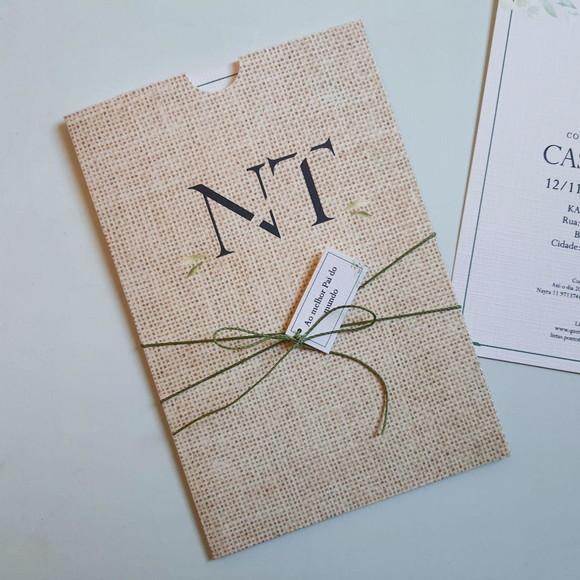 Convite De Casamento Envelope De Luva