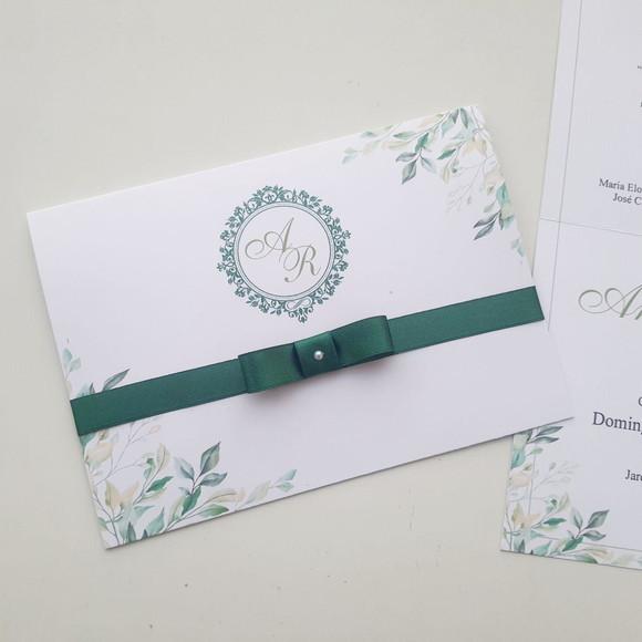Convite de Casamento Floral