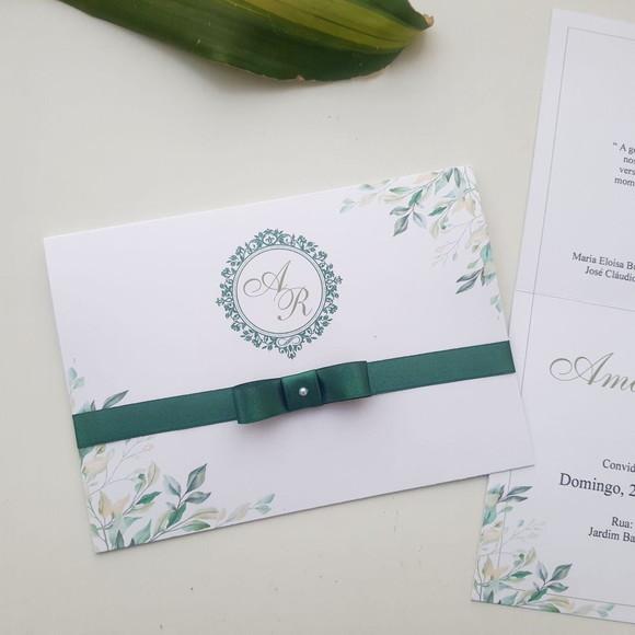 Convite de Casamento Floral