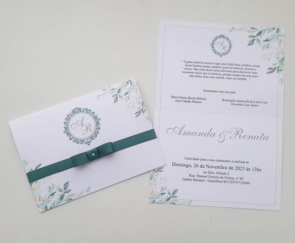 Convite de Casamento Floral