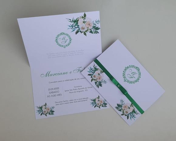 Convite de Casamento Floral
