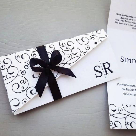 Convite de Casamento Papel Texturizado