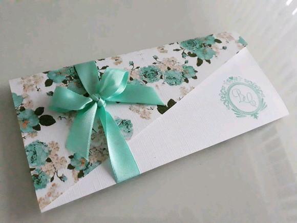 Convite de casamento papel texturizado