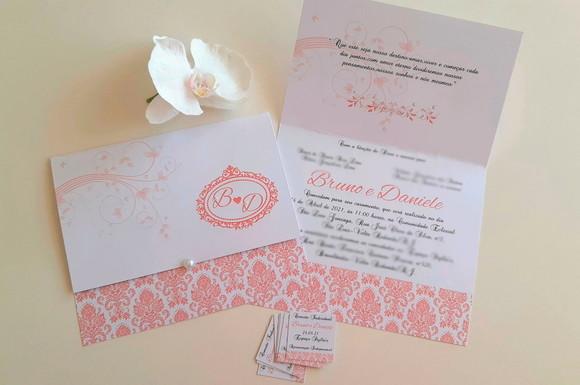 Convite de Casamento Promoção Coral