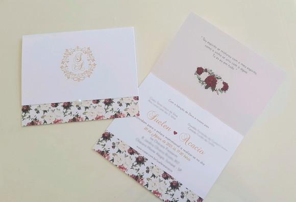 Convite de Casamento Promocao Marsala