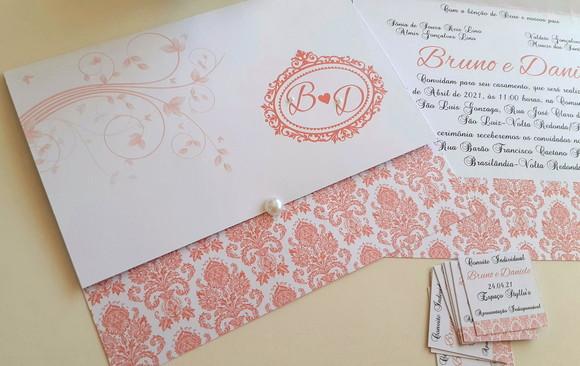 Convite de Casamento Promoção Coral
