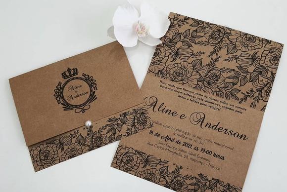 Convite de Casamento Promocao Rustico