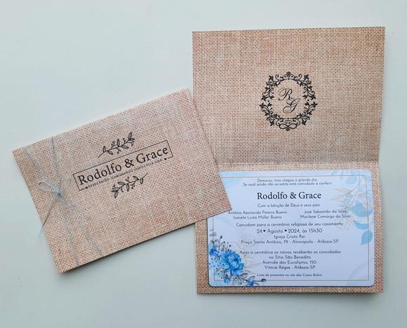 Convite de Casamento Rústico