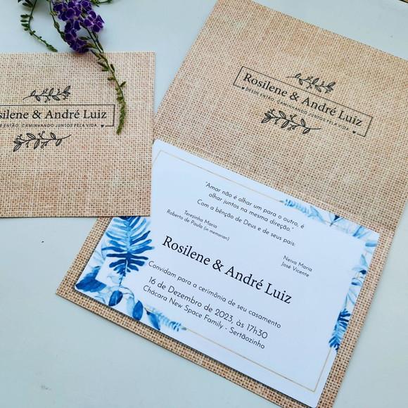 Convite de Casamento Rústico