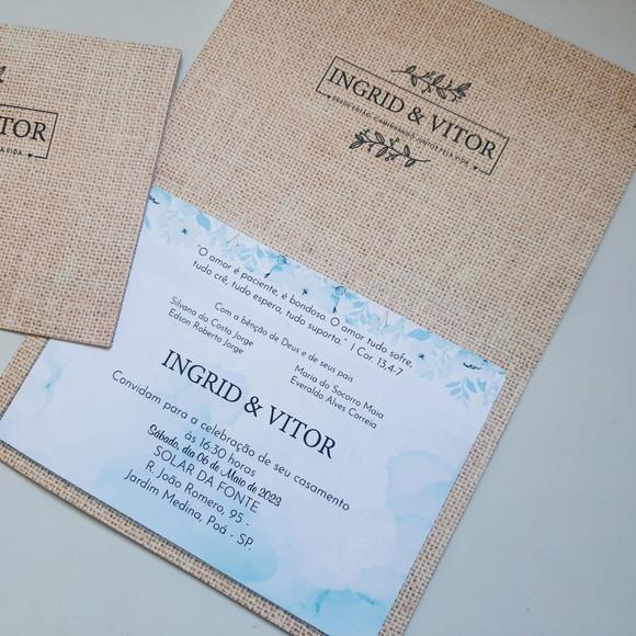 Convite de Casamento Rústico