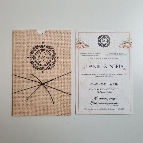 Convite de Casamento Terracota