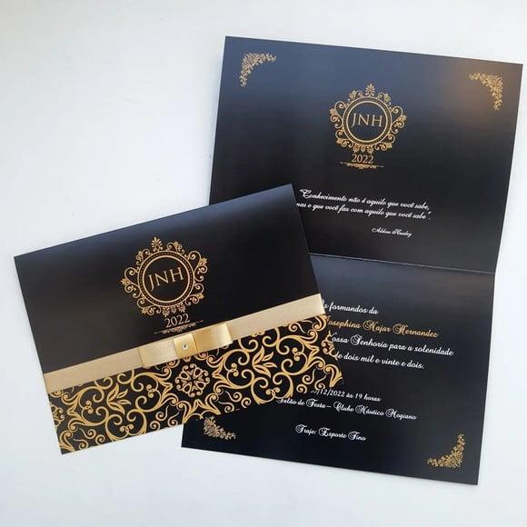Convite de Formatura Black