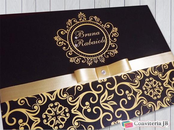 Convite de Formatura Black