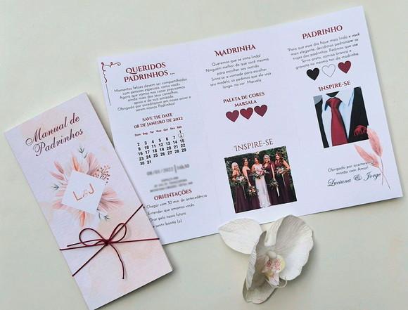 Convite de Padrinhos Boho