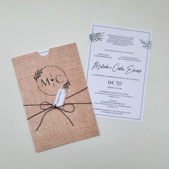Convite Envelope Rustico