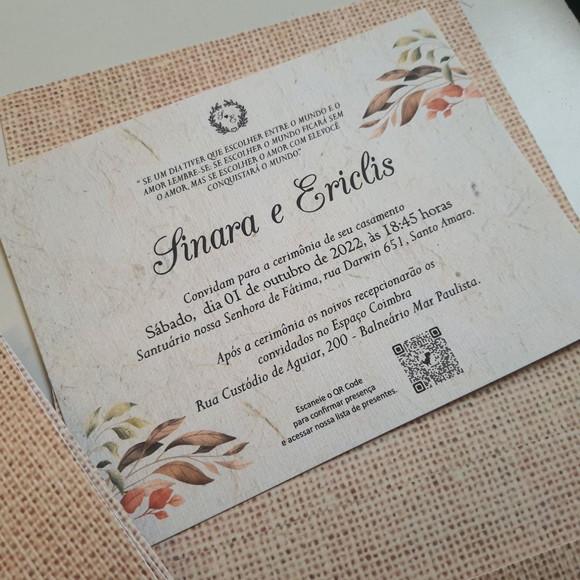 Convite Envelope Rustico