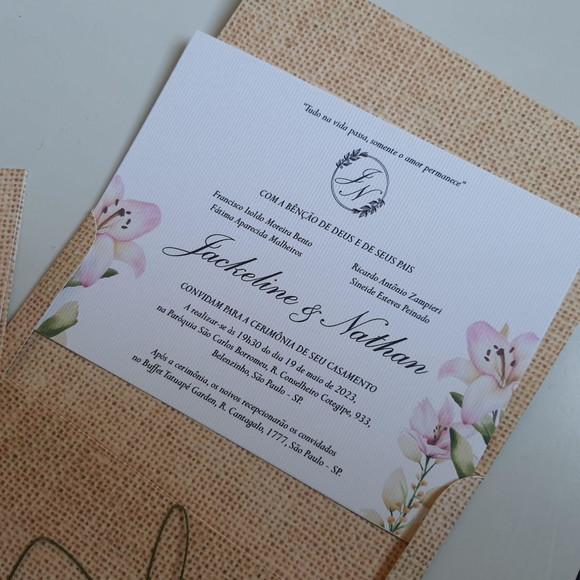 Convite Envelope Rustico