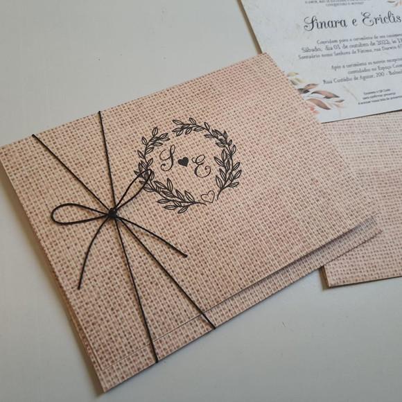Convite Envelope Rustico