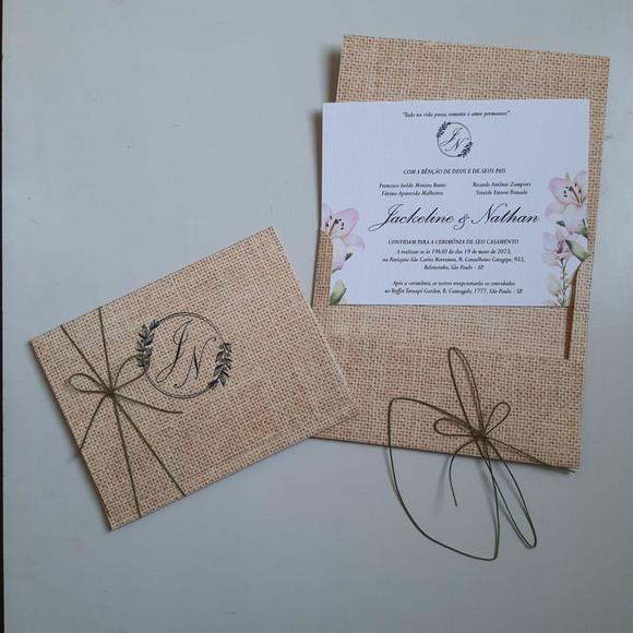 Convite Envelope Rustico