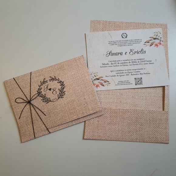 Convite Envelope Rustico
