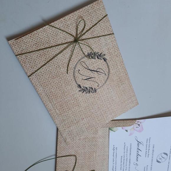 Convite Envelope Rustico