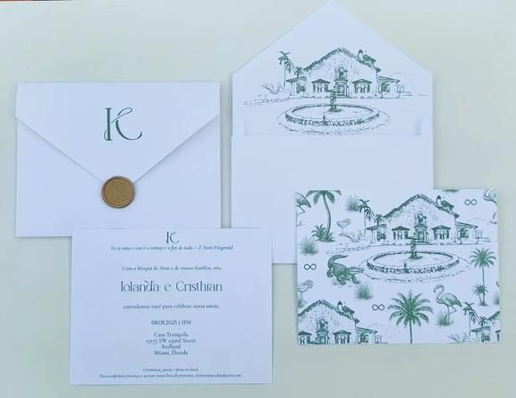 Convite Envelope Texturizado